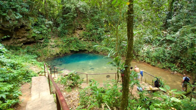 Touring St. Herman's Blue Hole National Park in Belize
