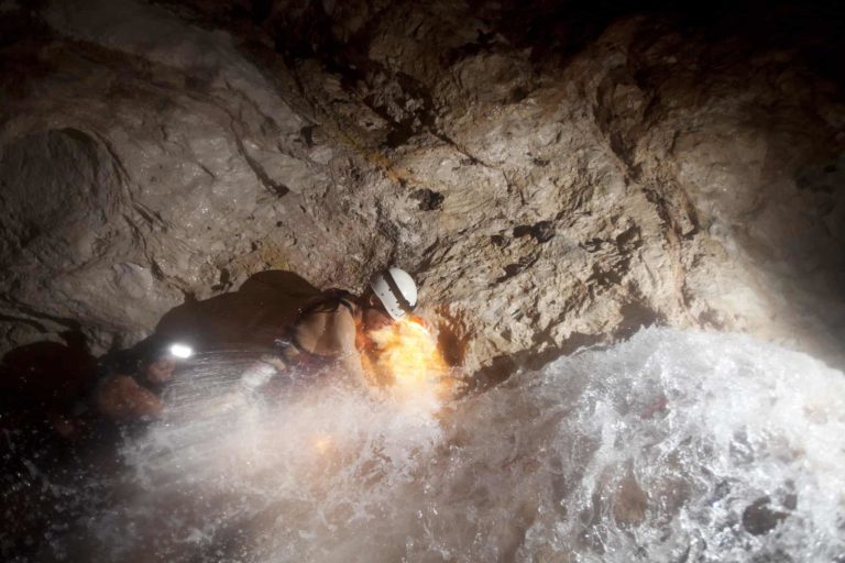 belize waterfall rappelling cave expedition male new web